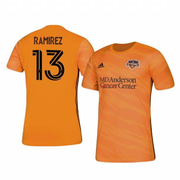 Christian Ramirez Houston Dynamo 2020-21 Home Men's Orange Short Sleeve Jersey