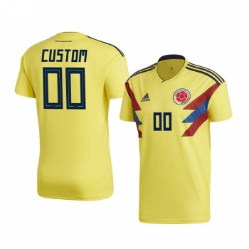 2018 World Cup Colombia Custom Men's Home Official Jersey