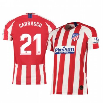 Yannick Carrasco Atletico de Madrid 19-20 Home Men's Red White Official Short Sleeve Jersey