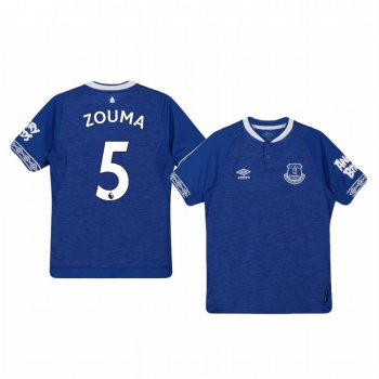 Youth Kurt Zouma Everton Home Short Sleeve Jersey 18-19