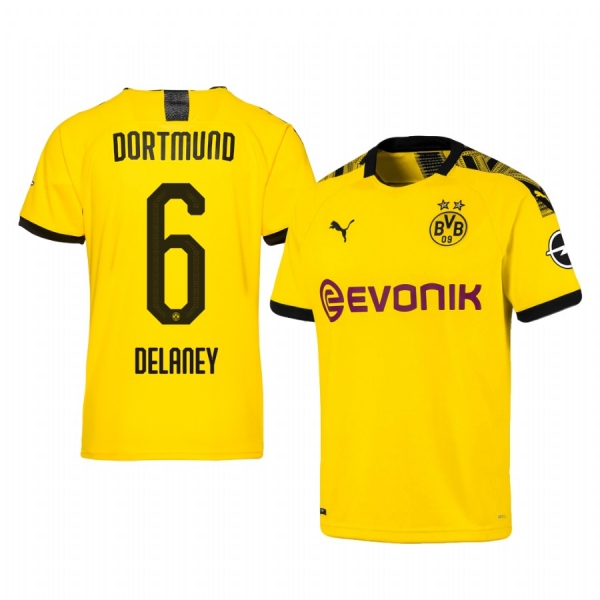 Midfielder Borussia Dortmund Thomas Delaney Men's Home Jersey 19-20