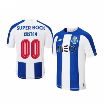 Youth Custom Porto 19-20 Home Youth Blue White Official Short Sleeve Jersey