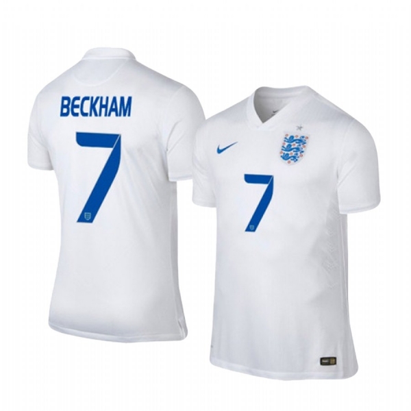 David Beckham England 2004 Retro Men's White Classic Jersey