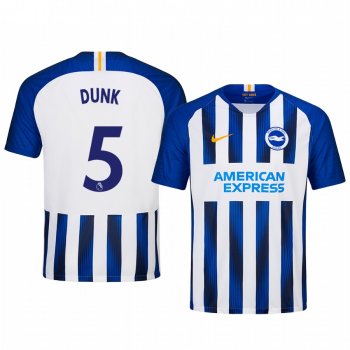 Men's Lewis Dunk Brighton and Hove Albion Home Short Sleeve Jersey 19-20