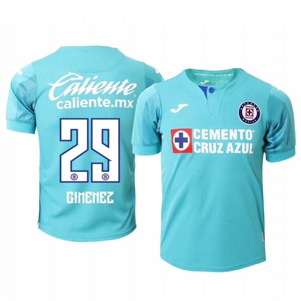 Youth Santiago Gimenez Cruz Azul 19-20 Light Blue Third Official Jersey