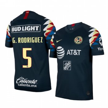 Guido Rodriguez Club America 19-20 Away Men's Navy Short Sleeve Jersey