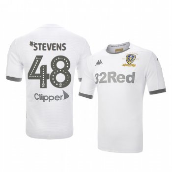 Jordan Stevens Leeds United Home White 100 Year Crest Jersey