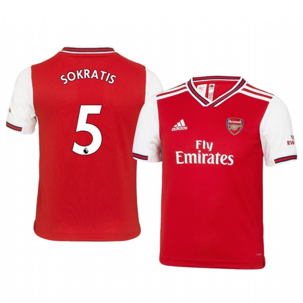 Youth Sokratis Papastathopoulos Arsenal Home Short Sleeve Jersey 19-20