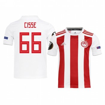 Youth Pape Abou Cisse Olympiacos Piraeus UEFA Europa League Home White Short Sleeve Jersey