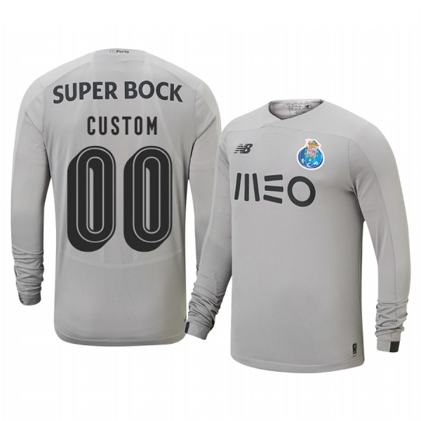 Porto Custom Gray Goalkeeper Away Jersey 19-20 Men's