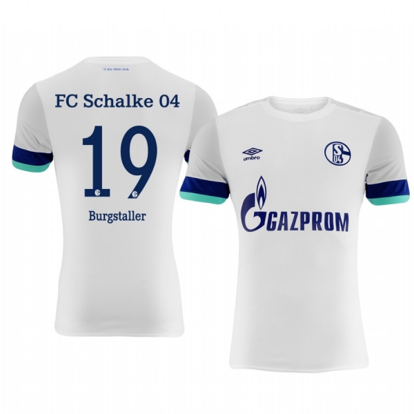 Schalke 04 Guido Burgstaller White Away Jersey 19-20 Men's