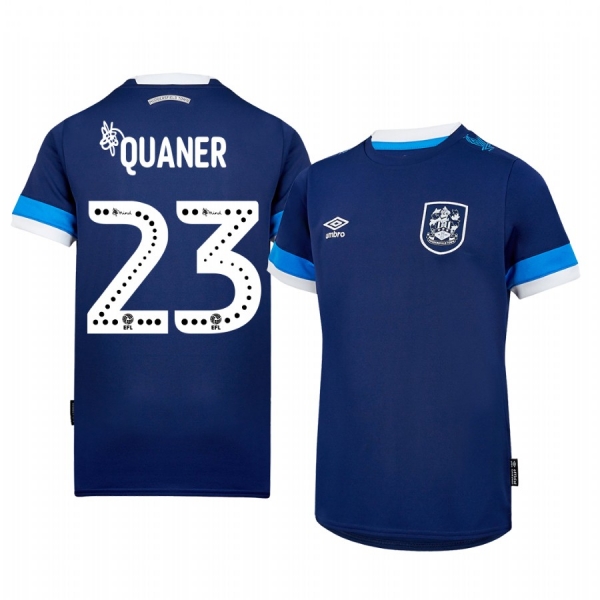 Huddersfield Town Collin Quaner 19-20 Away Men's Navy Short Sleeve Jersey