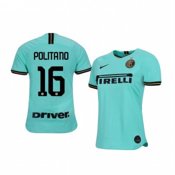 Women's Matteo Politano Internazionale Milano 19-20 Away Short Sleeve Jersey