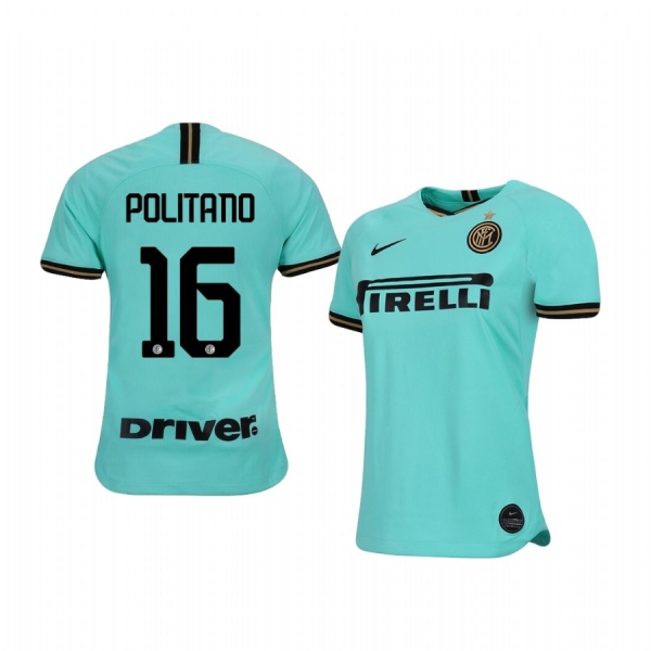 Women's Matteo Politano Internazionale Milano 19-20 Away Short Sleeve Jersey