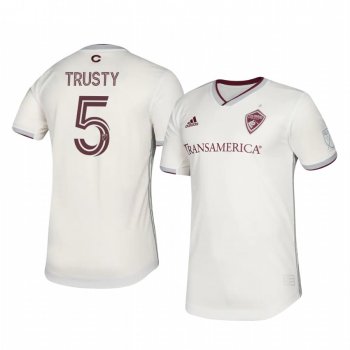 Auston Trusty Colorado Rapids 2020 Away Authentic Short Sleeve White Jersey