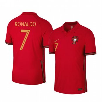 Cristiano Ronaldo Portugal 2020 Red Home Men's Short Sleeve Jersey