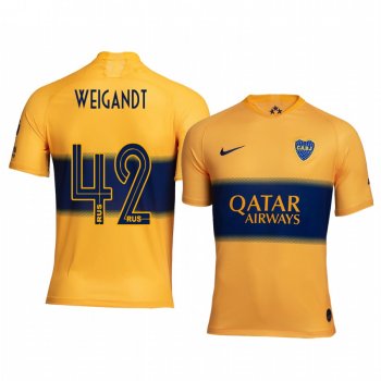 Boca Juniors Marcelo Weigandt Men's 19-20 Away Replica Short Sleeve Jersey