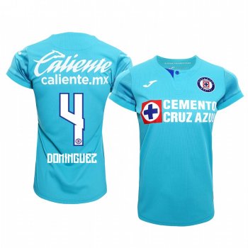 Women's Julio Cesar Dominguez Cruz Azul 19-20 Light Blue Third Short Sleeve Jersey