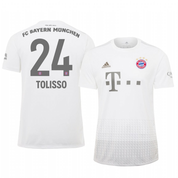 Bayern Munich Corentin Tolisso White Away Jersey 19-20 Men's