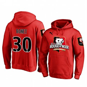 Pepe Bonet Stade Rennais Red Team Logo Pullover Hoodie