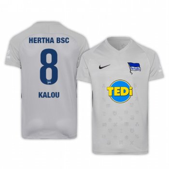 Salomon Kalou Hertha BSC 19-20 Third Men's Grey Short Sleeve Jersey