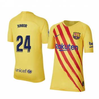 Youth Junior Firpo Barcelona Fourth Yellow Short Sleeve Jersey