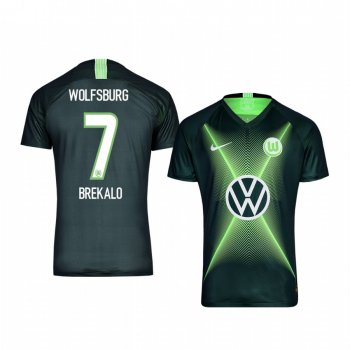 Youth VfL Wolfsburg Josip Brekalo Dark Green Home Short Sleeve Jersey 19-20