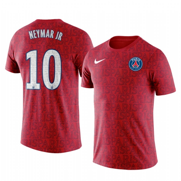 Men's Neymar JR Paris Saint-Germain Pre-Match Iconic Logo Short Sleeve T-shirt