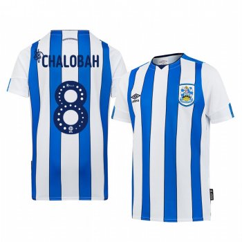 Huddersfield Town Trevoh Chalobah 19-20 Home Men's White Blue Short Sleeve Jersey