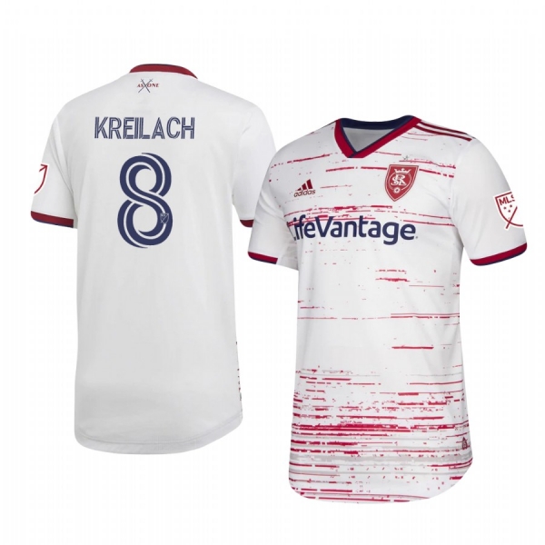 Damir Kreilach Real Salt Lake 2020 Away Authentic Short Sleeve White Jersey