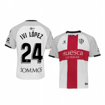 Ivi SD Huesca Away White Short Sleeve Jersey