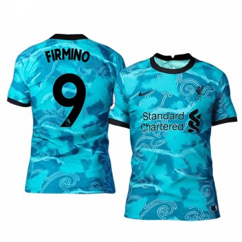 Liverpool Roberto Firmino Men's Green Away Short Sleeve Jersey 2020-21