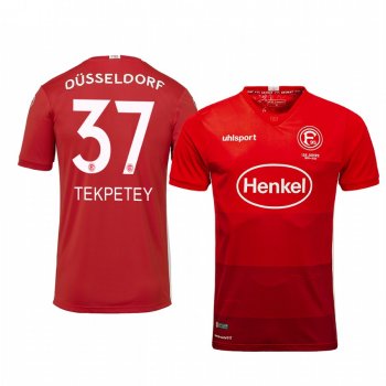 Fortuna Düsseldorf Bernard Tekpetey 19-20 Away Men's Red Short Sleeve Jersey