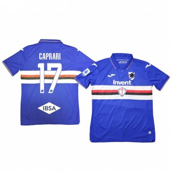 Gianluca Caprari Sampdoria 19-20 Home Men's Blue Short Sleeve Jersey