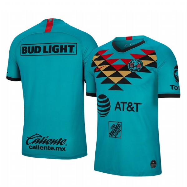 Custom Club America 2020 Teal Third Replica Jersey Men's