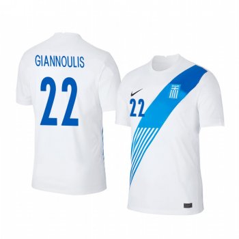 Dimitris Giannoulis Greece 2020 White Home Men's Short Sleeve Jersey