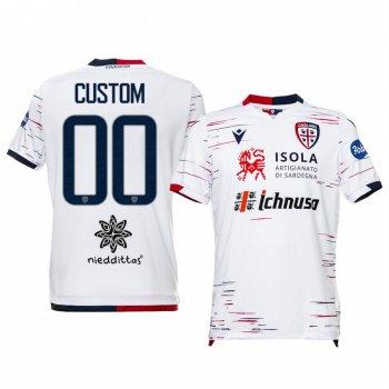 Custom Cagliari Calcio 19-20 Away Short Sleeve Jersey