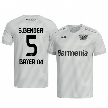 Bayer Leverkusen Sven Bender White Away Jersey 19-20 Men's