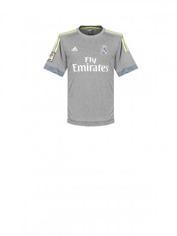 Real Madrid Men's Gray Away Short Sleeve Jersey 2015-16