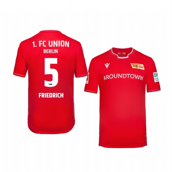 Youth Marvin Friedrich Union Berlin 19-20 Home Red Official Short Sleeve Jersey