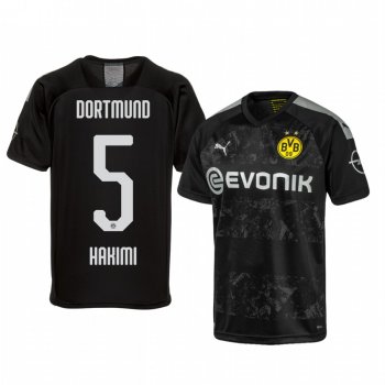 Borussia Dortmund Achraf Hakimi Black Away Jersey 19-20 Men's