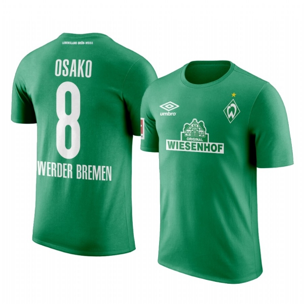 Men's Yuya Osako Werder Bremen Home Team Logo Short Sleeve T-Shirt