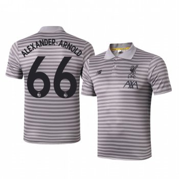 Trent Alexander-Arnold Liverpool Men's Gray Stripe Classic Polo