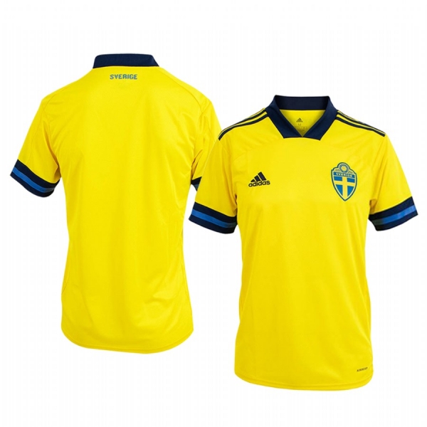 Sweden Men's 2020 Home Authentic Short Sleeve Jersey