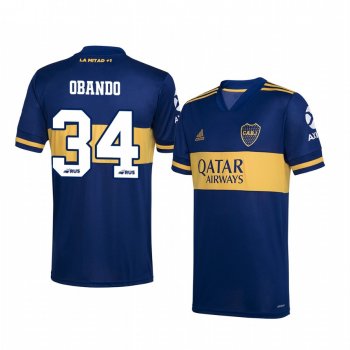 Agustin Obando Boca Juniors 2020-21 Navy Home Official Jersey Men's