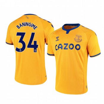 Beni Baningime Everton 2020-21 Away Men's Yellow Short Sleeve Jersey