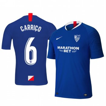 Daniel Carrico Sevilla 19-20 Third Men's Blue Short Sleeve Jersey