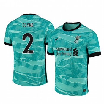 Nathaniel Clyne Liverpool 2020-21 Away Men's Green Short Sleeve Jersey