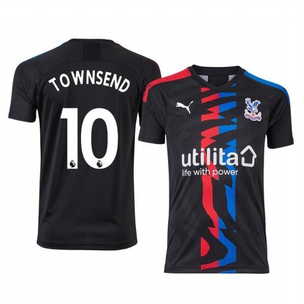 Youth Andros Townsend Crystal Palace Away Black Short Sleeve Jersey