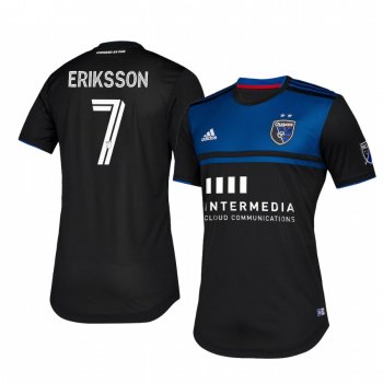 San Jose Earthquakes Magnus Eriksson Men's Blue Primary Official Jersey 2020